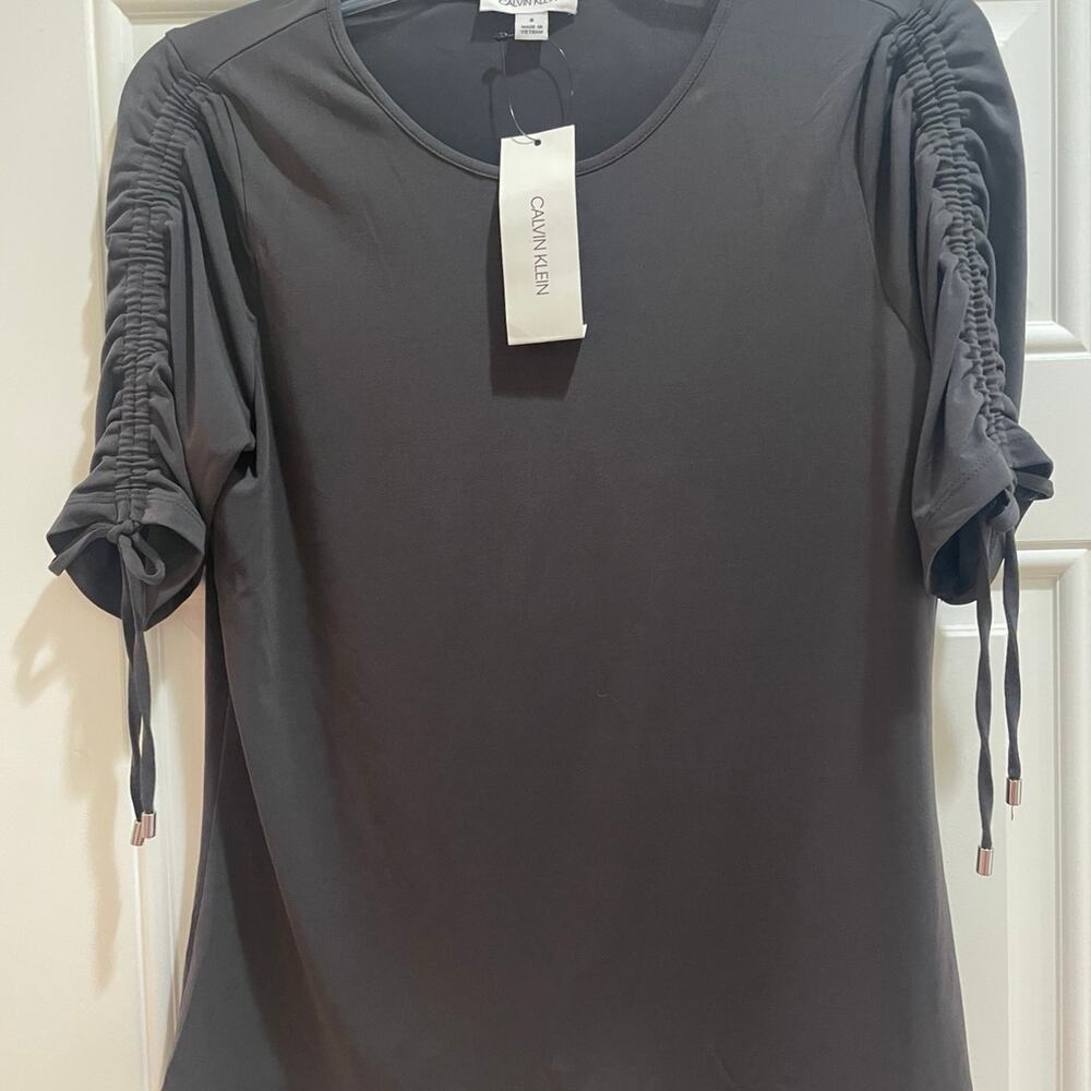 New w Tags Small CK Dark Gray Blouse